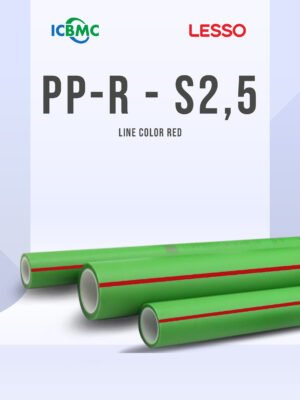 Lesso Pipa PP-R Line Color Red S2,5 (pn 20) Pipa Air panas